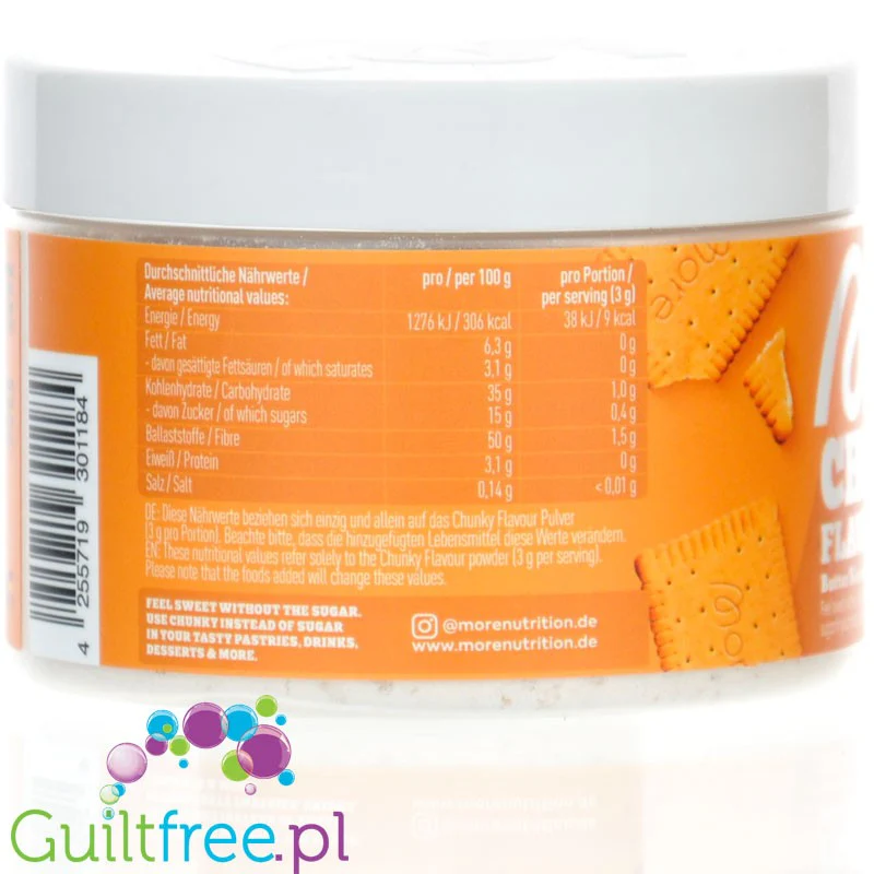 More Nutrition Chunky Flavor Butter Biscuit 150g - wegański aromat w proszku, Maślany Herbatnik - Image 2
