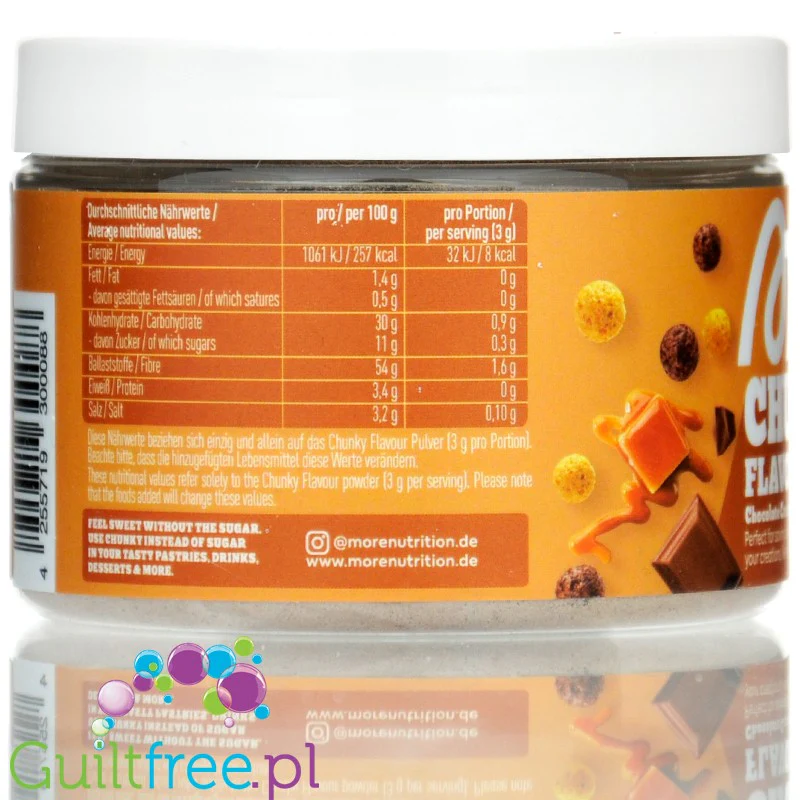 More Nutrition Chunky Flavor Chocolate Caramel Cereal 150g - wegański aromat w proszku a la płatki Lion - Image 2