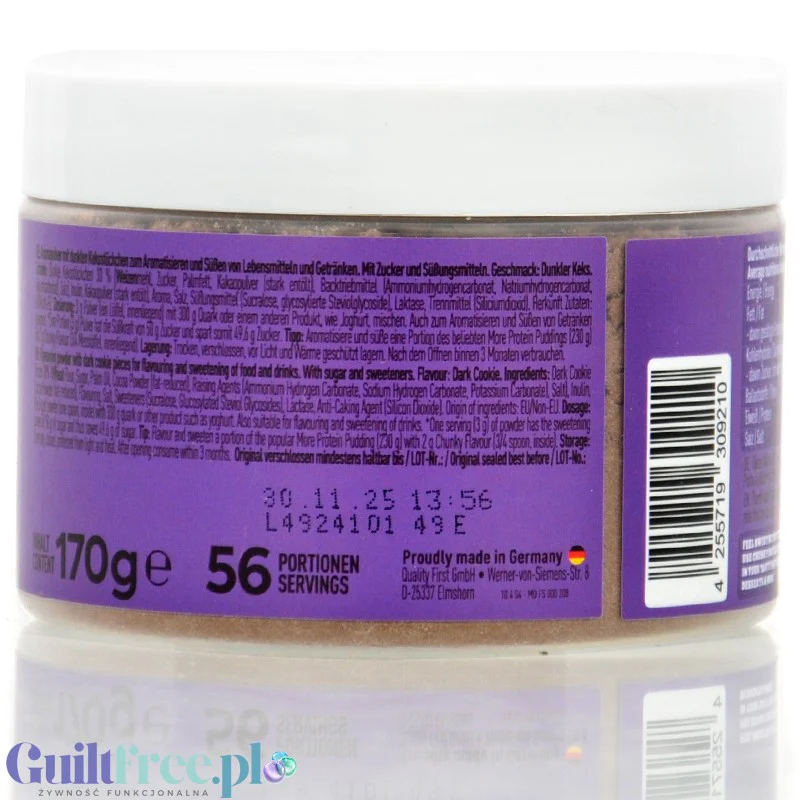 More Nutrition Chunky Flavor Dark Cookie Crumble 170g - aromat słodzący w proszku ciasteczkowy z czekoladą - Image 3