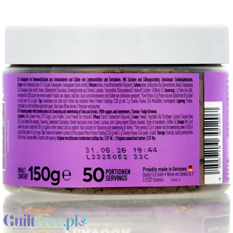 More Nutrition Chunky Flavor Fudge Brownie 150g - aromat w proszku, Czekoladowe Brownie - Image 2