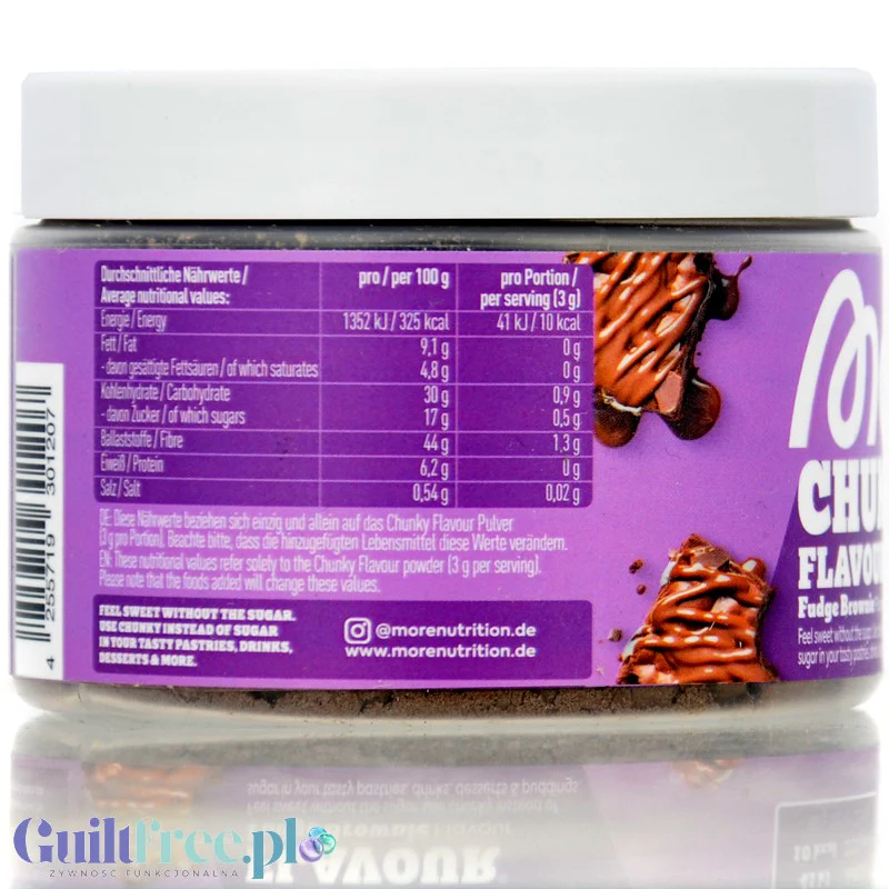 More Nutrition Chunky Flavor Fudge Brownie 150g - aromat w proszku, Czekoladowe Brownie - Image 3