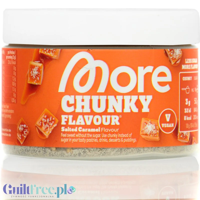 More Nutrition Chunky Flavor Salted Caramel 150g - wegański aromat w proszku, Solony Karmel