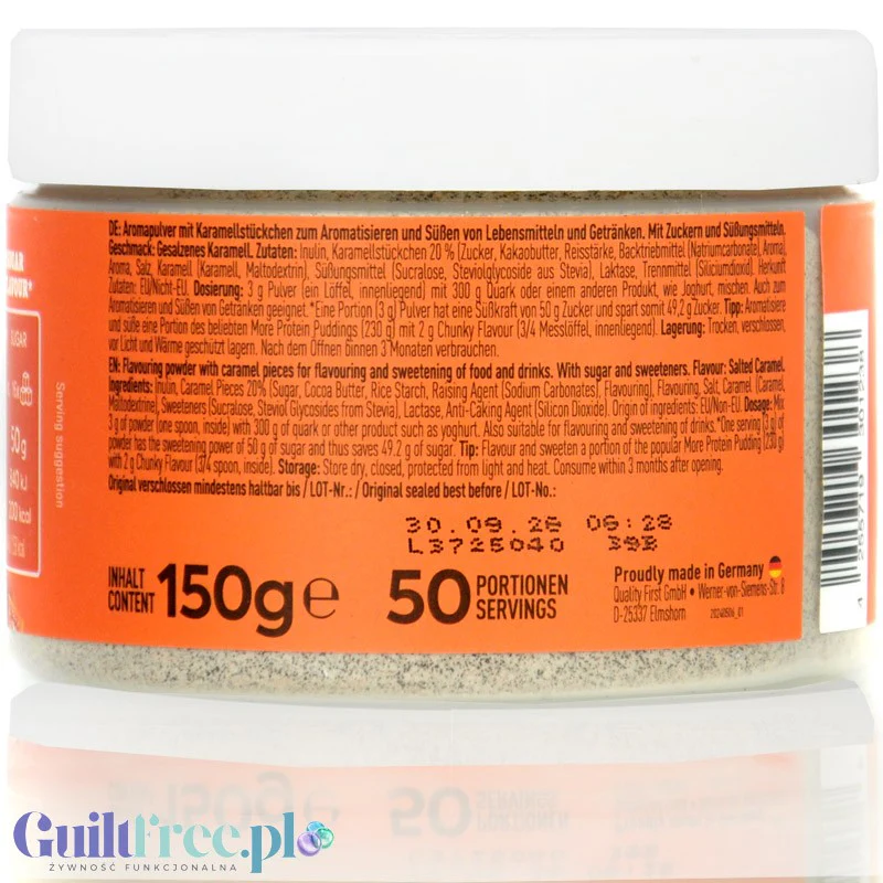 More Nutrition Chunky Flavor Salted Caramel 150g - wegański aromat w proszku, Solony Karmel - Image 3