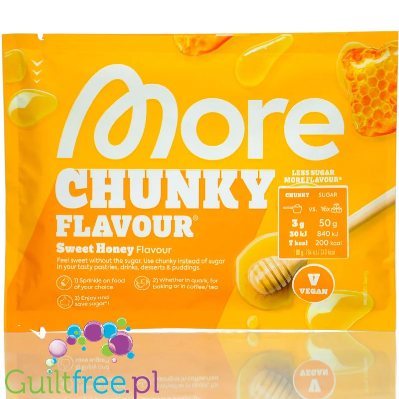 More Nutrition Chunky Flavor Sweet Honey - wegański aromat w proszku, Miód
