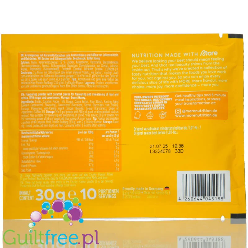 More Nutrition Chunky Flavor Sweet Honey - wegański aromat w proszku, Miód - Image 3