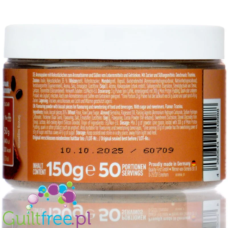 More Nutrition Chunky Flavor Tiramisu 150g - wegański aromat w proszku, Tiramisu - Image 2