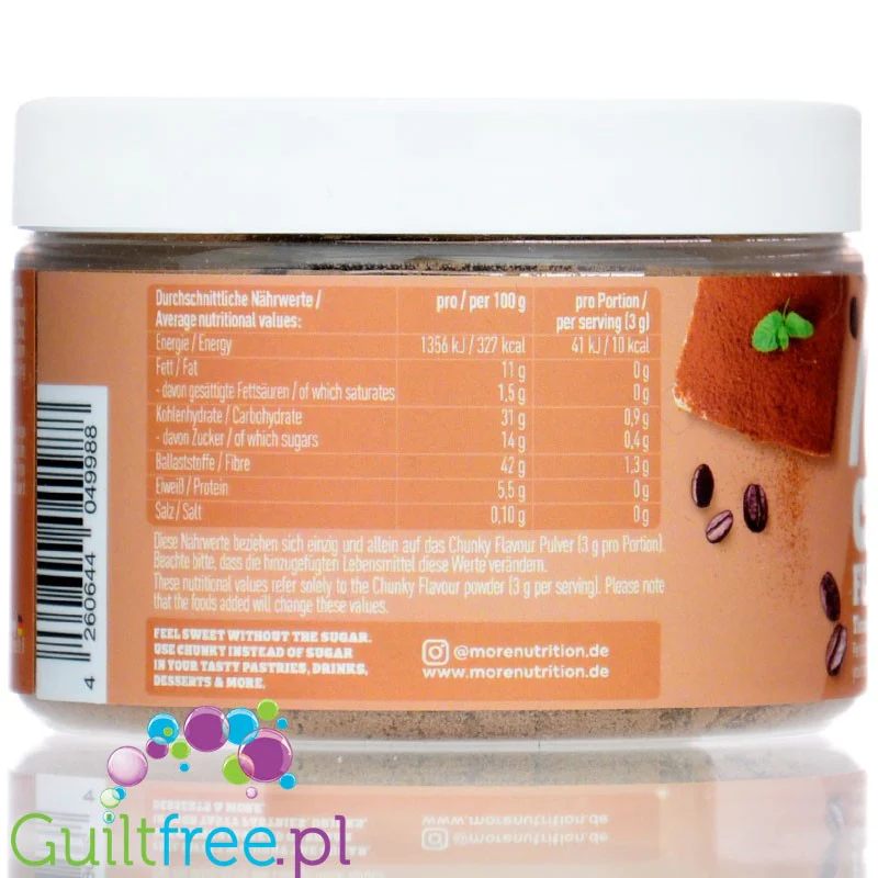 More Nutrition Chunky Flavor Tiramisu 150g - wegański aromat w proszku, Tiramisu - Image 3