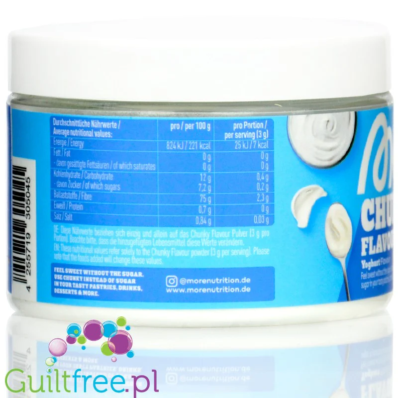 More Nutrition Chunky Flavor Yoghurt 150g - wegański jogurtowy aromat w proszku bez cukru - Image 4