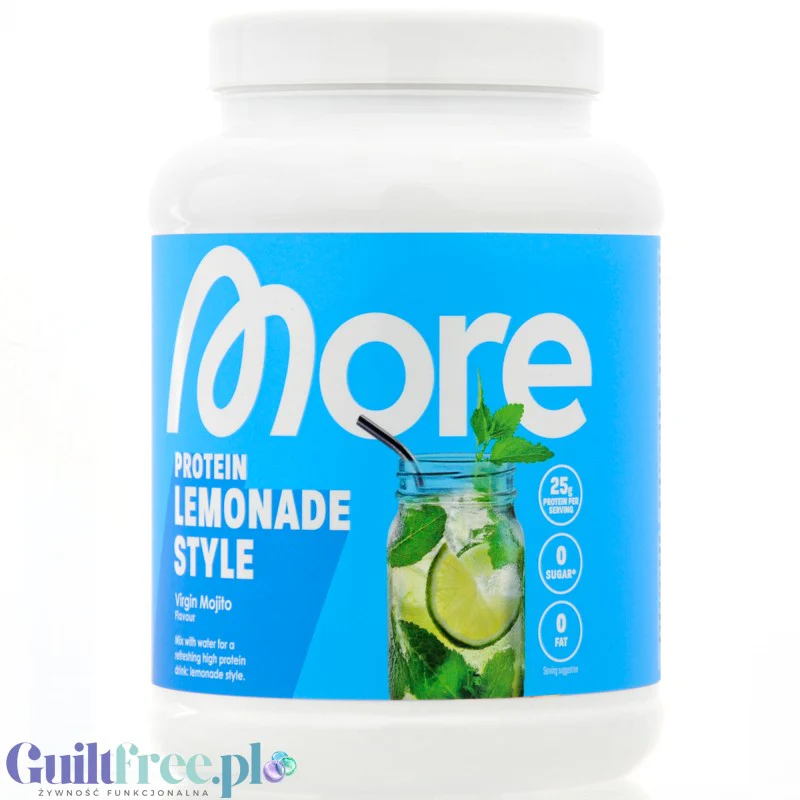 More Nutrition More Clear Virgin Mojito 600g - klarowny izolat białek mleka, lekka odżywka białkowa ze stewią