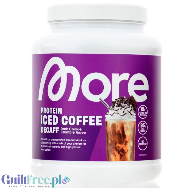 More Nutrition Protein Iced Coffee Decaff, Dark Cookie Crumble - bezkofeinowa mrożona kawa proteinowa