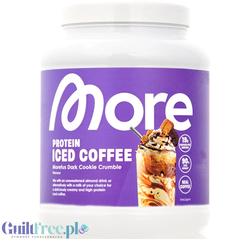 More Nutrition Protein Iced Coffee, Moretus Dark Cookie Crumble - mrożona kawa proteinowa 19g białka & 98kcal
