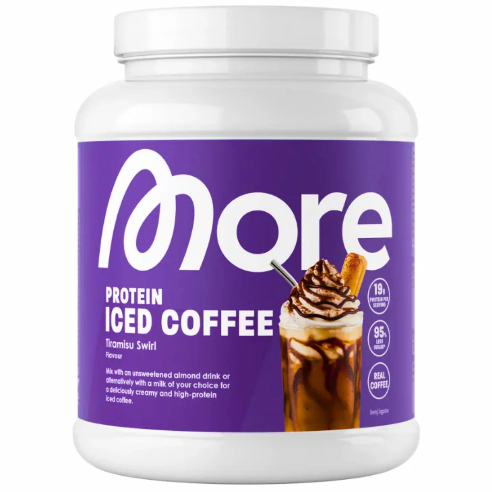 More Nutrition Protein Iced Coffee, Tiramisu Swirl 0,5kg - mrożona kawa proteinowa z ciasteczkami kawowymi