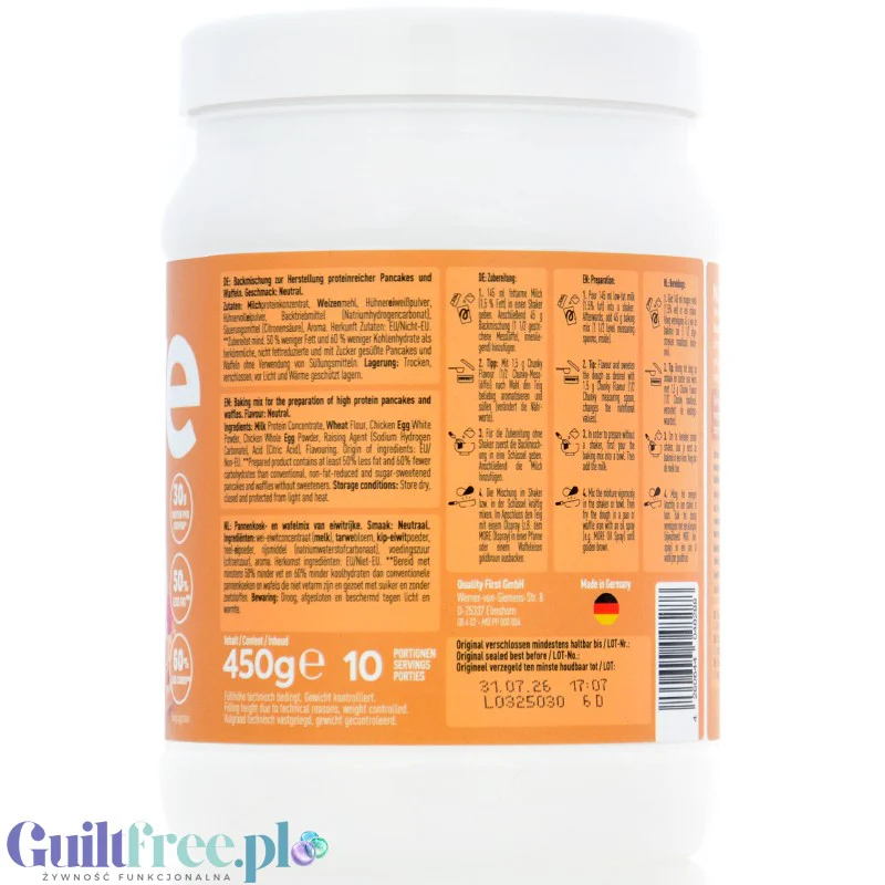 More Nutrition Protein Pancake & Waffle Mix Neutral - mieszanka do przygotowania naleśników i gofrów - Image 3