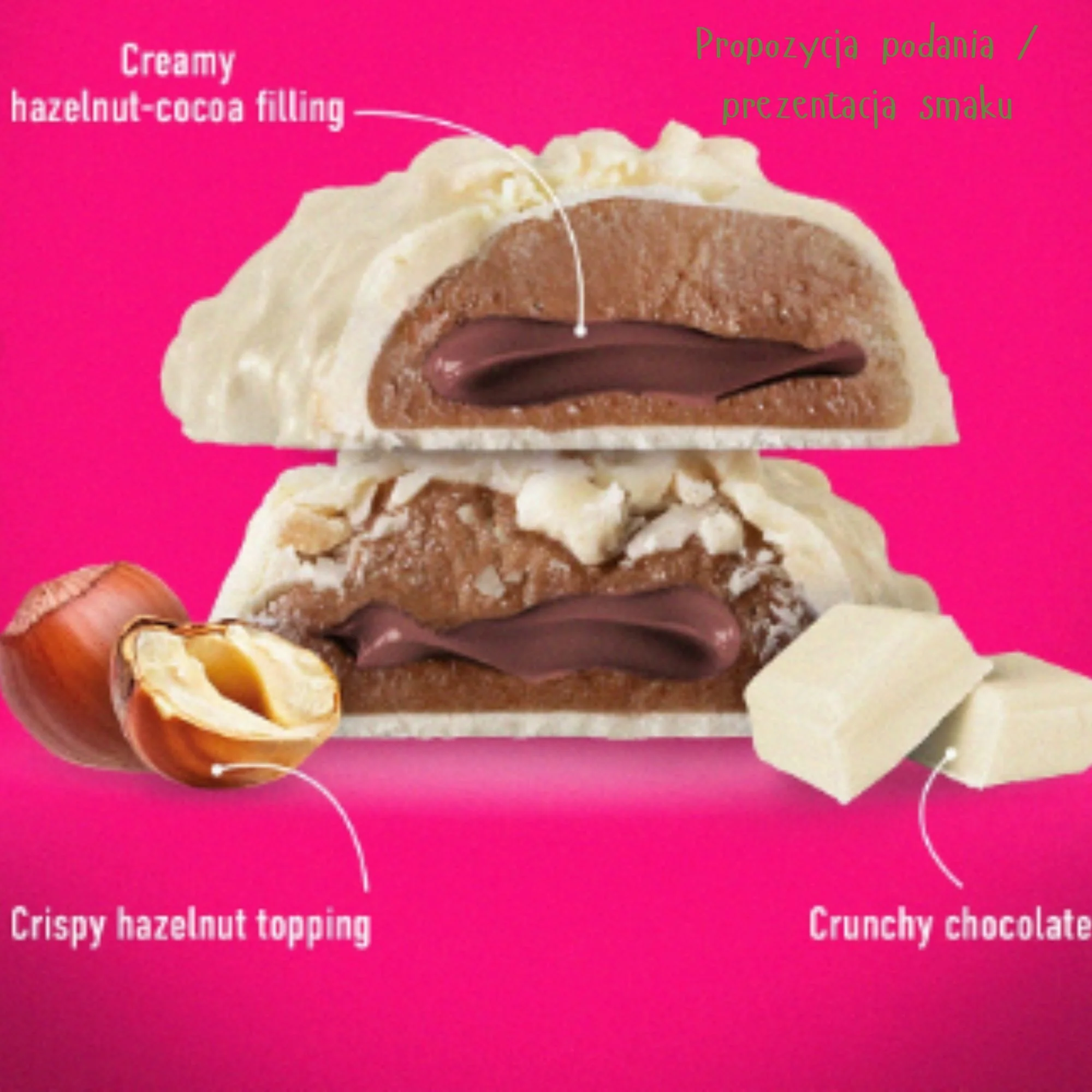 More Nutrition Protein Satisbites, White Hazelnut Nougat - 2 batoniki proteinowe bez dodatku cukru 15g białka - Image 2