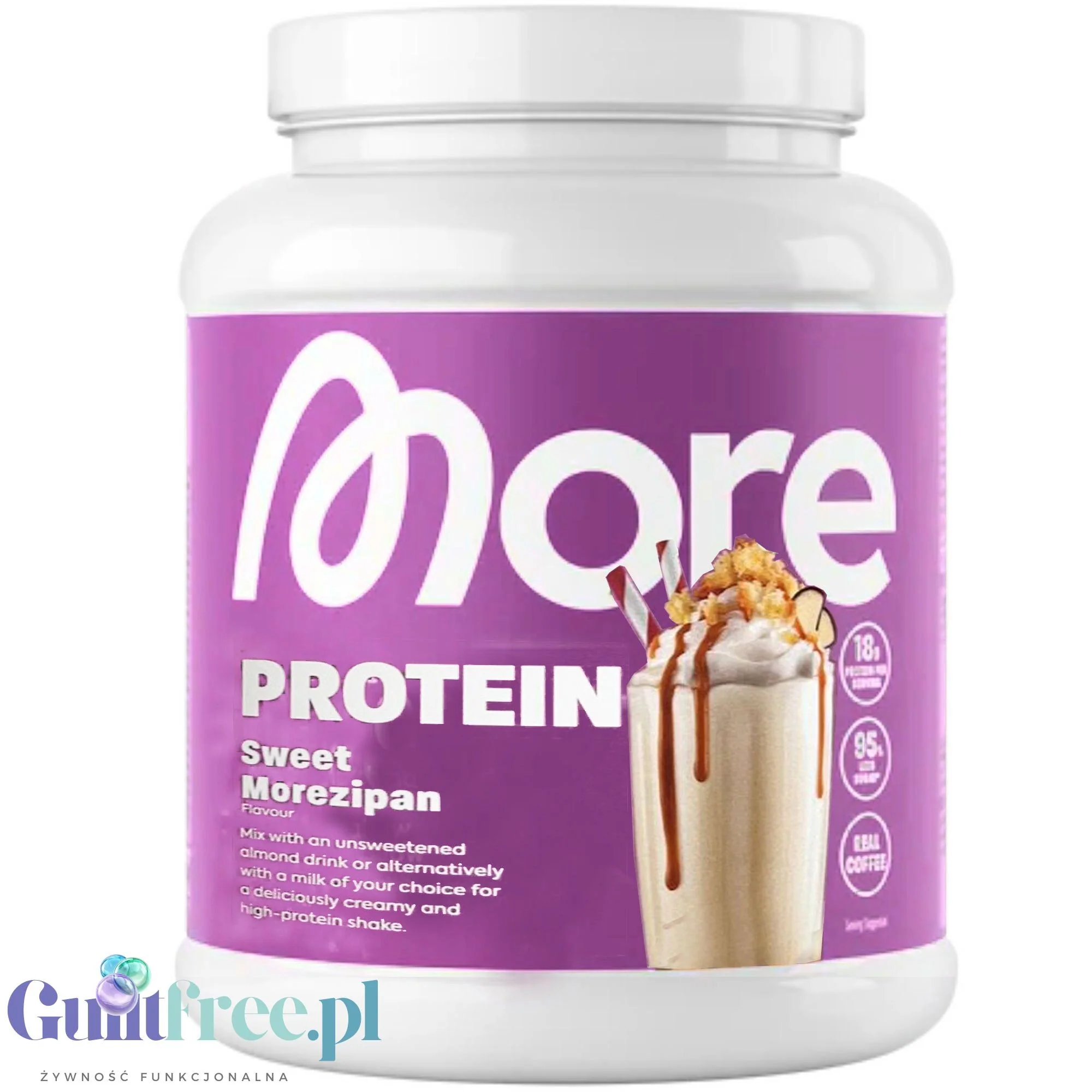 More Nutrition Protein Sweet Morezipan 0,6kg - odżywka białkowa z kazeiną o smaku marcepanowym