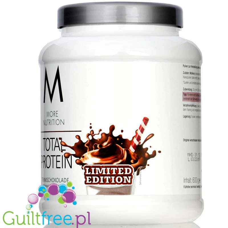 More Nutrition Total Protein Chocolate Drink 0,6KG - kazeina, gęste białko, smak Czekolada Mleczna - Image 3