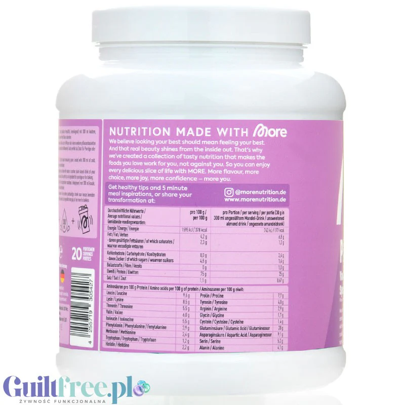 More Nutrition Total Protein Vanilla Speculoos 0,6kg - kazeina, gęsta odżywka wnailiowa z ciasteczkami - Image 3