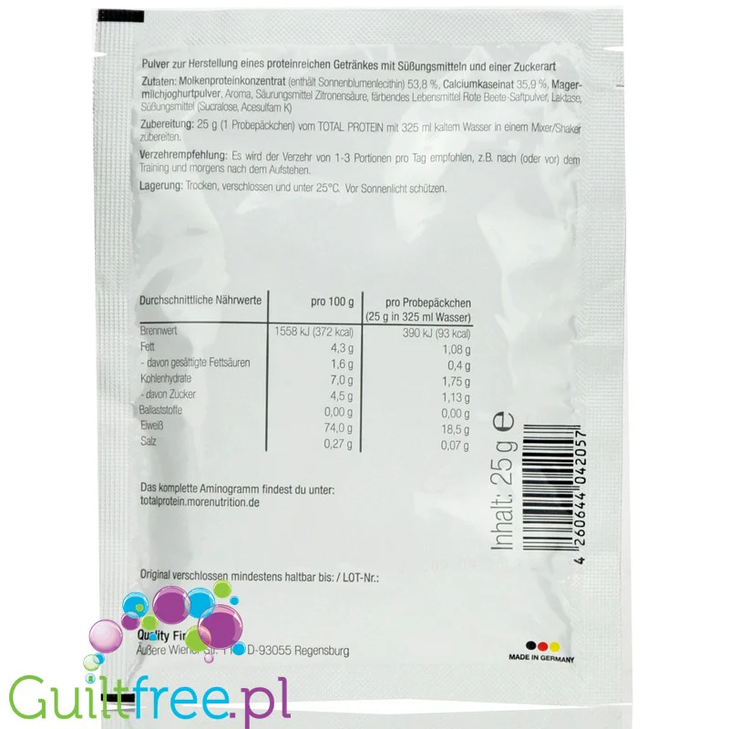 More Nutrition Total Protein Vanille Eiscreme - kazeina, gęste białko, smak Lody Waniliowe - Image 2