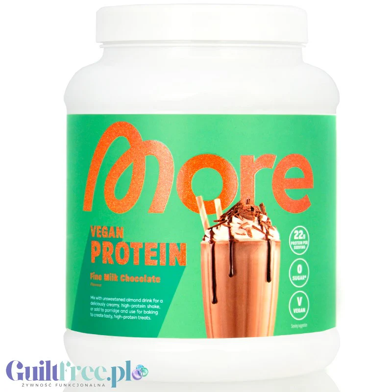 More Nutrition Total Vegan Protein Fine Milk Chocolate 0,6KG - wegańska odżywka na białku grochu, dyni i słonecznikowym