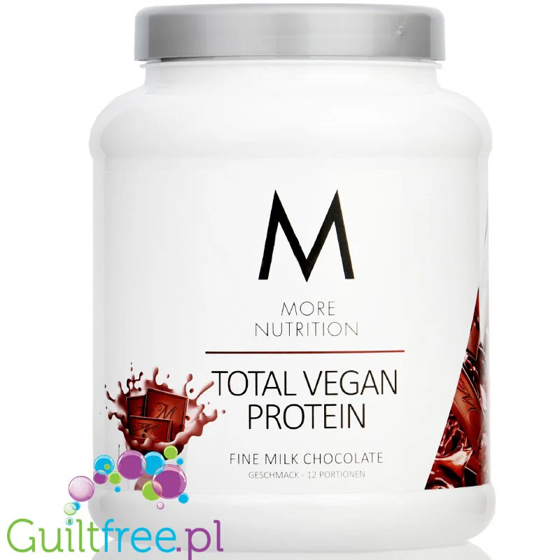 More Nutrition Total Vegan Protein Fine Milk Chocolate 0,6KG - wegańska odżywka na białku grochu, dyni i słonecznikowym - Image 2