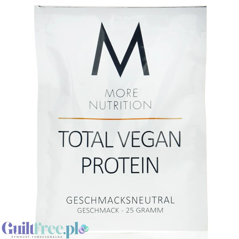 More Nutrition Total Vegan Protein Neutral 25g - niesłodzona wegańska odżywka o smaku Naturalnym
