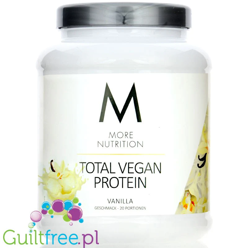 More Nutrition Total Vegan Protein Vanilia 0,6kg - wegańska odżywka o smaku waniliowym, 23g białka & 106kcal - Image 3