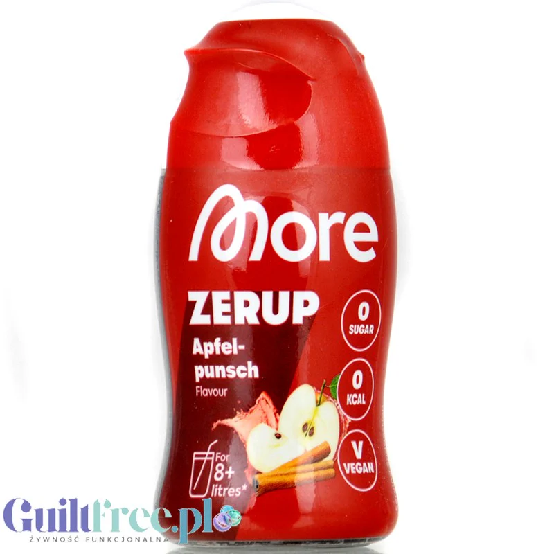 More Nutrition Zerup Apple Punch na 8L - skoncentrowany syrop do wody bez cukru i kalorii
