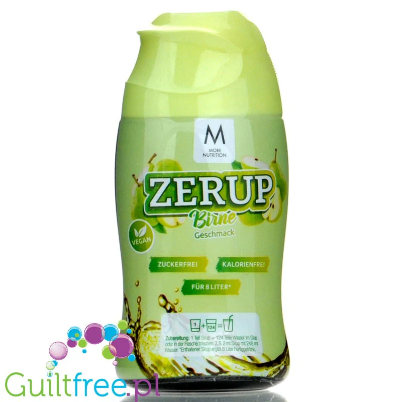 More Nutrition Zerup Birne na 8L - skoncentrowany syrop do wody bez cukru i kalorii, Gruszka - Image 2