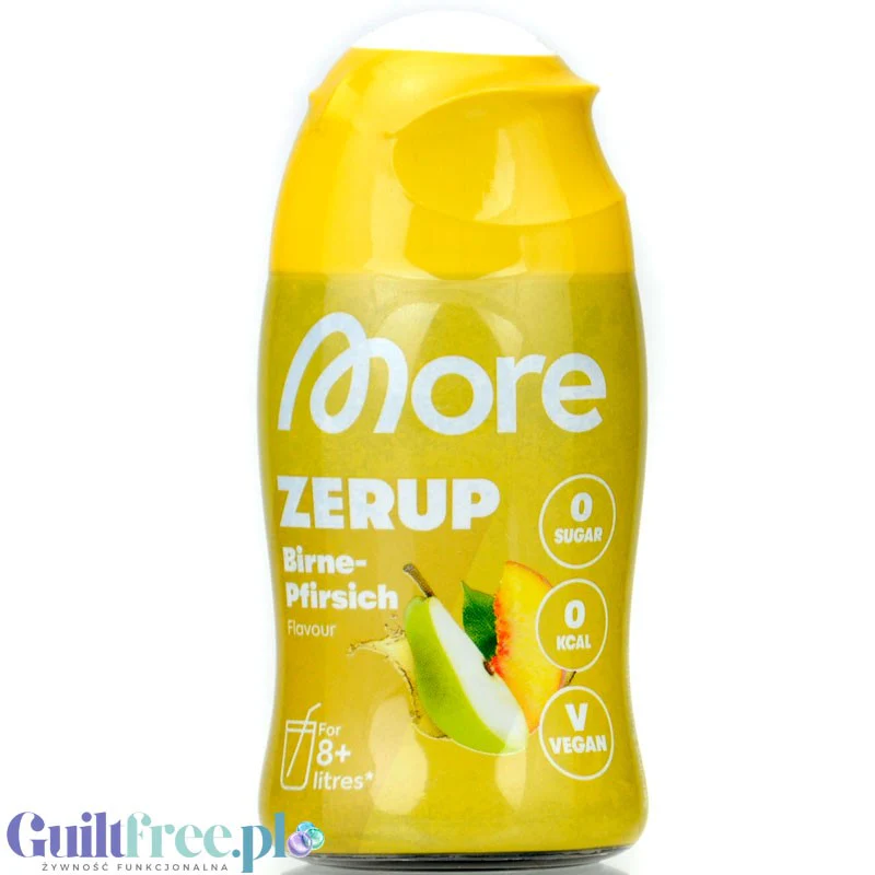 More Nutrition Zerup Birne-Pfirsich - koncentrat smakowy do wody bez cukru, Gruszka z Brzoskwinią, zero kcal