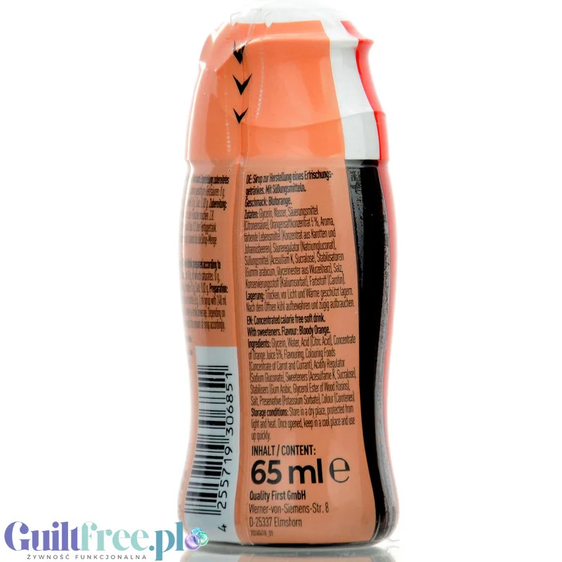 More Nutrition Zerup Blutorange na 8L - skoncentrowany syrop do wody bez cukru i kalorii, Czerwona Pomarańcza - Image 2