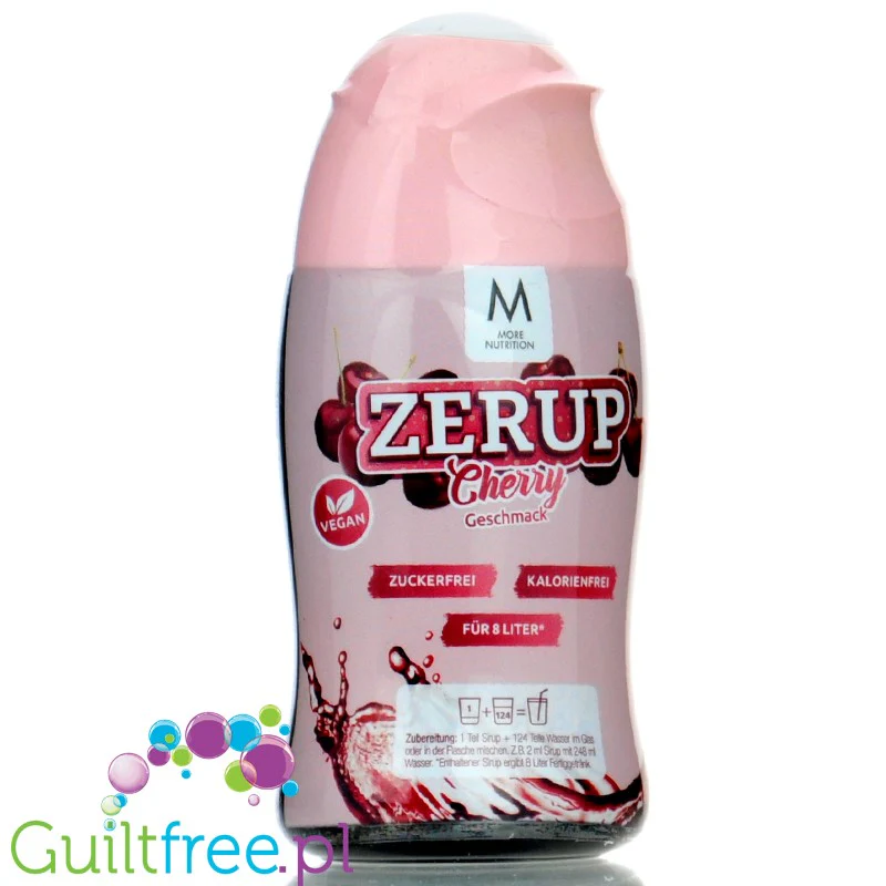 More Nutrition Zerup Cherry na 8L - skoncentrowany syrop do wody bez cukru i kalorii, Wiśnia - Image 2