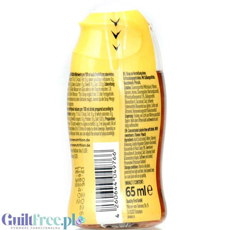 More Nutrition Zerup Hitschies Drachenzungen Peach na 8L - skoncentrowany syrop do wody bez cukru i kalorii, KWAŚNA Brzoskwinia - Image 2
