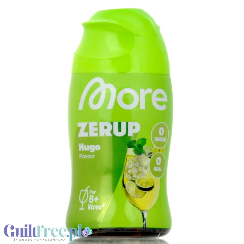 More Nutrition Zerup Hugo na 8L - skoncentrowany syrop do wody bez cukru i kalorii