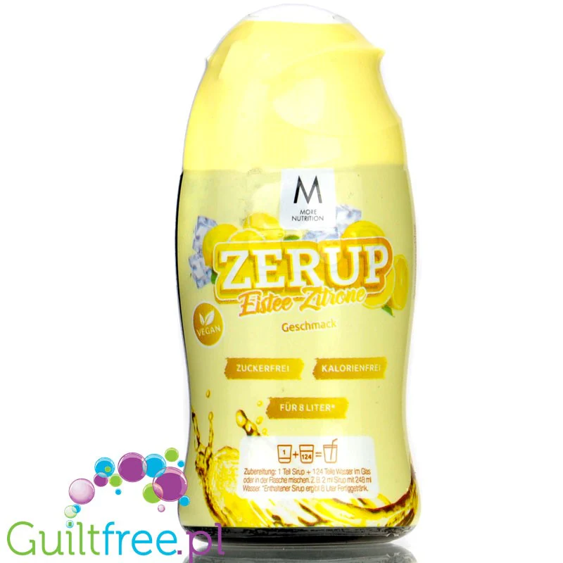 More Nutrition Zerup Lemon Ice Tea - syrop słodzący bez cukru do wody o smaku cytrynowej mrożonej herbaty