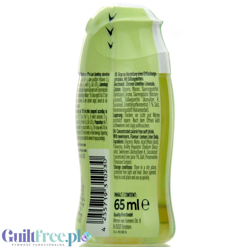 More Nutrition Zerup Lemon Lime na 8L - skoncentrowany syrop do wody bez cukru i kalorii, Cytryna z Limonką - Image 2
