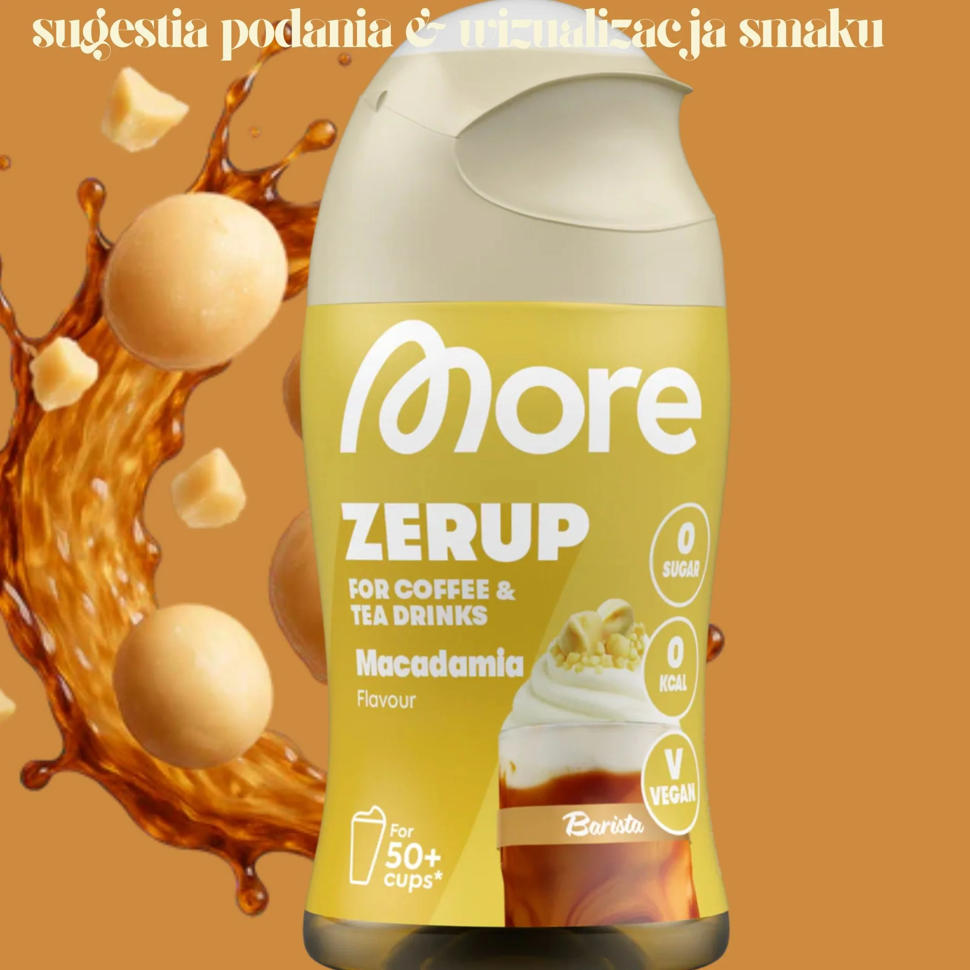 More Nutrition Zerup Macadamia - skoncentrowany syrop do kawy i herbaty bez cukru i kalorii - Image 3