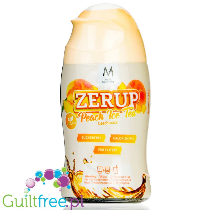 More Nutrition Zerup Peach Ice Tea - koncentrat smakowy do wody, brzoskwiniowa mrożona herbata zero kcal