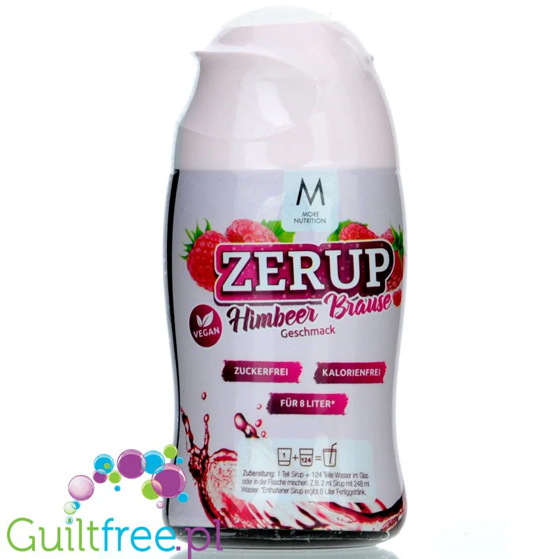 More Nutrition Zerup Raspberry na 8L - skoncentrowany syrop do wody bez cukru i kalorii, Malina - Image 2