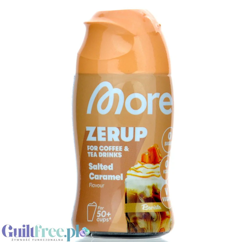 More Nutrition Zerup Salted Caramel - skoncentrowany syrop do kawy i herbaty bez cukru i kalorii, Solony Karmel