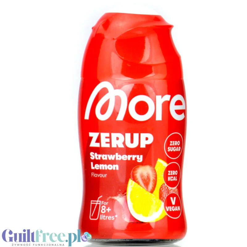 More Nutrition Zerup Strawberry Lemon - koncentrat smakowy do wody bez cukru, Truskawka z Cytryną, zero kcal