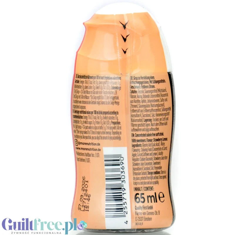 More Nutrition Zerup Strawberry Lemon - koncentrat smakowy do wody bez cukru, Truskawka z Cytryną, zero kcal - Image 2