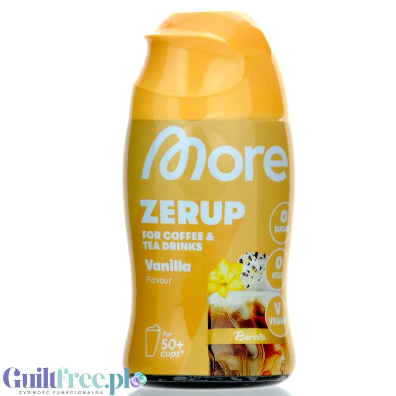 More Nutrition Zerup Vanilla - skoncentrowany syrop do kawy i herbaty bez cukru i kalorii, Wanilia