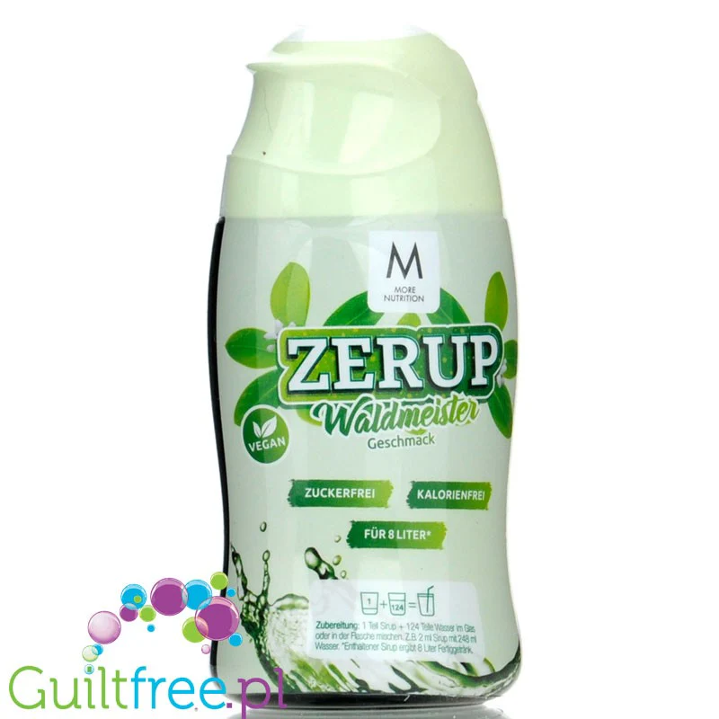 More Nutrition Zerup Waldmeister na 8L - skoncentrowany syrop do wody bez cukru i kalorii, Marzanka