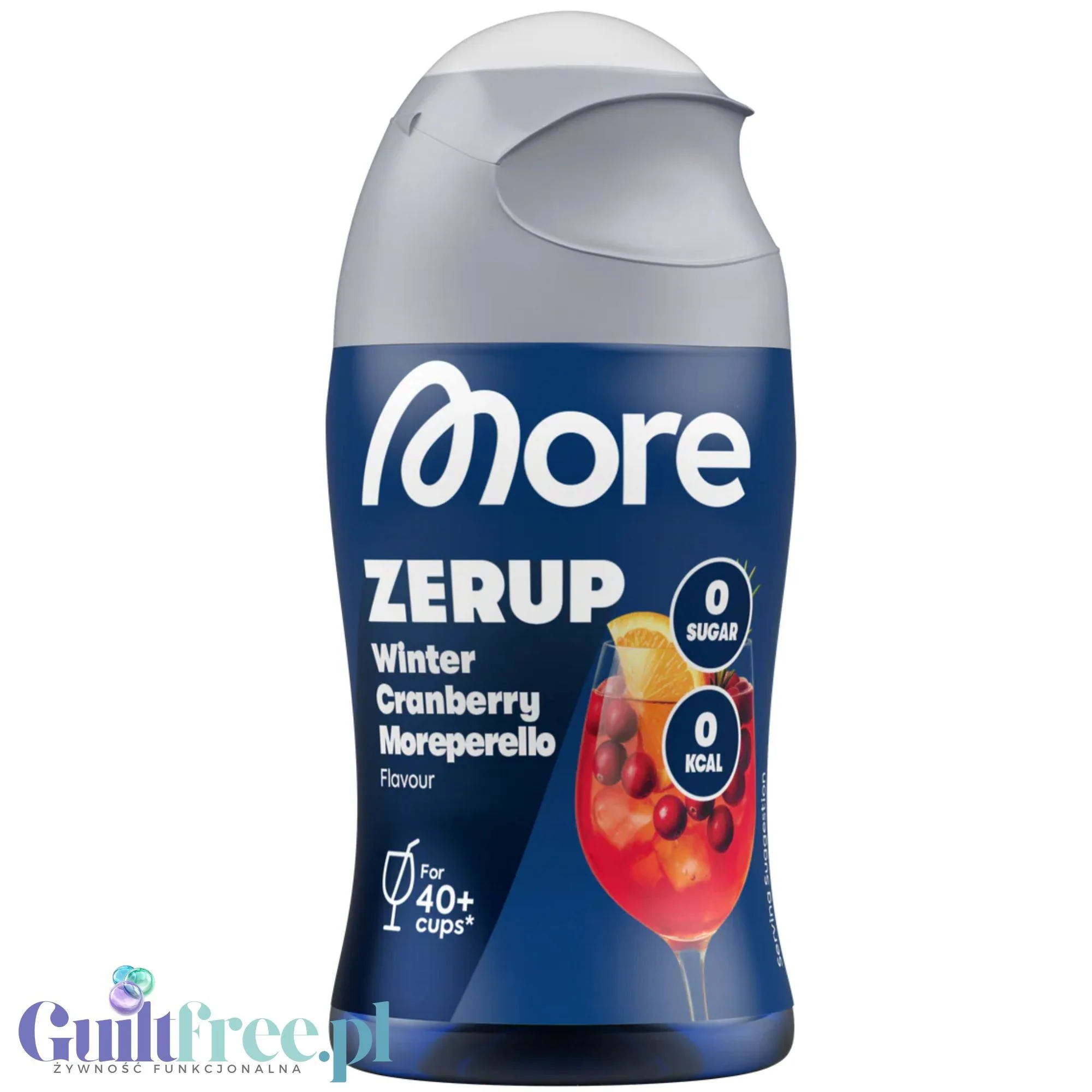 More Nutrition Zerup Winter Cranberry Moreperello na 8L - skoncentrowany syrop do wody bez cukru i kalorii, poncz żurawinowy