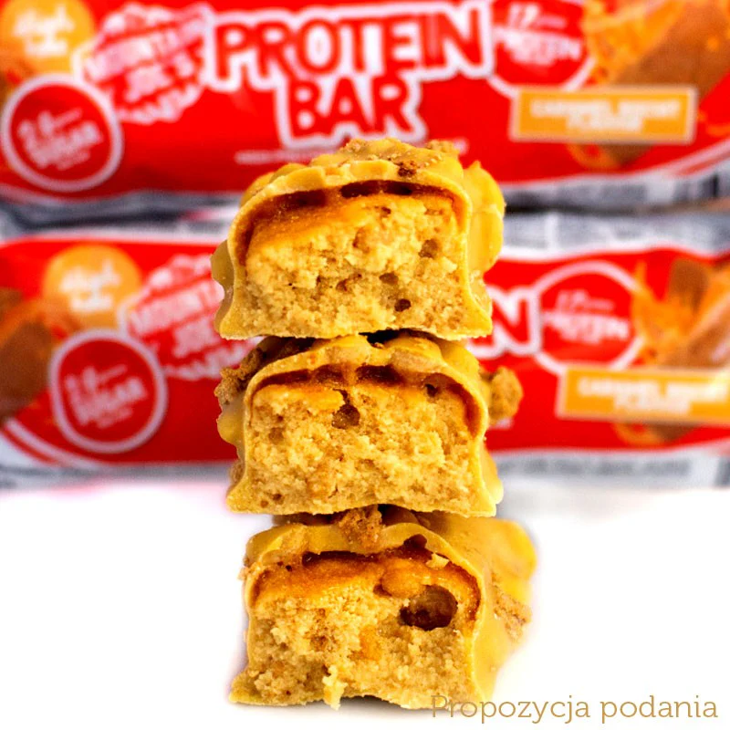 Mountain Joe's Protein Bar Caramel Biscuit - proteinowe ciacho z karmelizowanymi herbatniczkami w białej czekoladzie