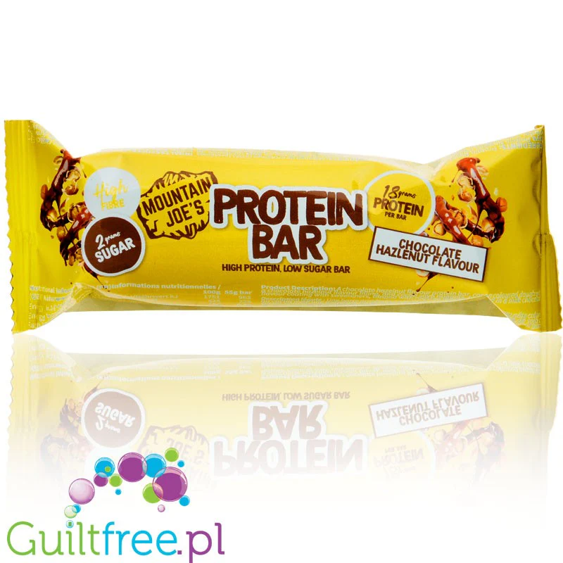 Mountain Joe's Protein Bar Chocolate Hazelnut - proteinowe brownie z orzechami laskowymi i karmelem w czekoladzie - Image 2