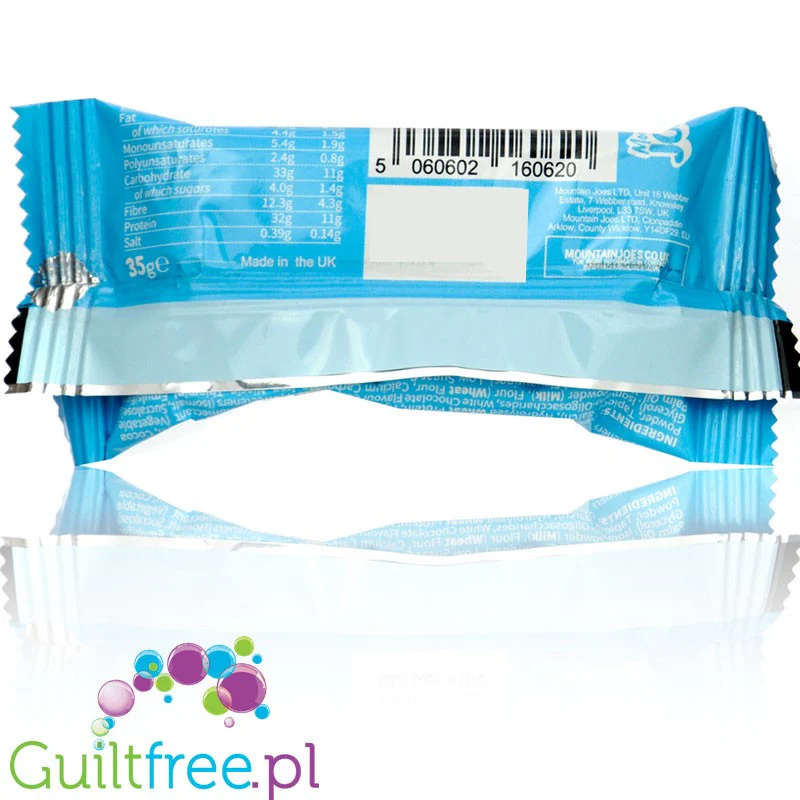 Mountain Joe's Protein Bar White Choc Cookie - proteinowy baton w białej czekoladzie 130kcal & 11g białka, Ciastko z Kremem - Image 2