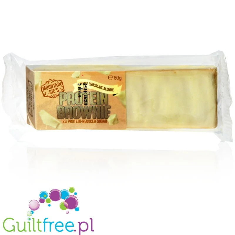 Mountain Joe's Protein Brownie White Chocolate Blondie - proteinowe blondie w polewie białoczekoladowej - Image 3