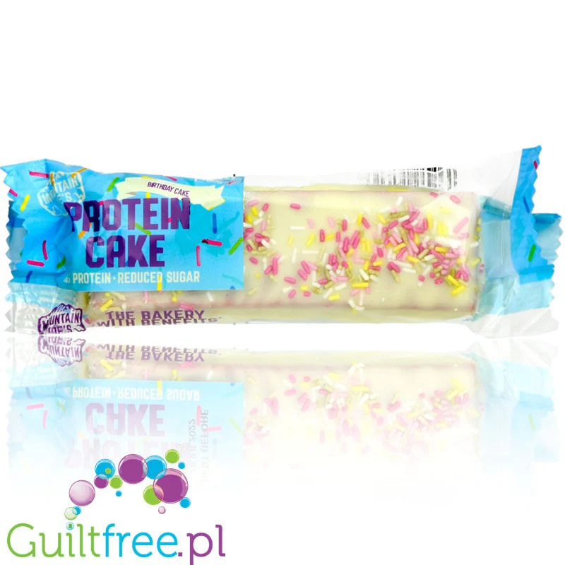 Mountain Joe's Protein Cake Birthday Cake - proteinowe ciastko z kremem , białą czeokaladą i posypką lukrową - Image 3