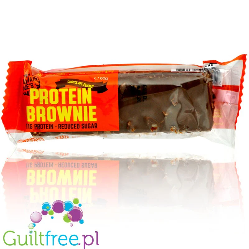 Mountain Joe's Protein Chocolate Peanut Brownie - proteinowe brownie czekoladowo-orzechowe w polewie czekoladowej - Image 3